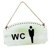 Maxbell White WC Door Plaque 21cm Toilet Lady Gents Wall Hanging Sign WC gents