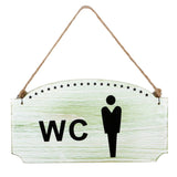 Maxbell White WC Door Plaque 21cm Toilet Lady Gents Wall Hanging Sign WC gents