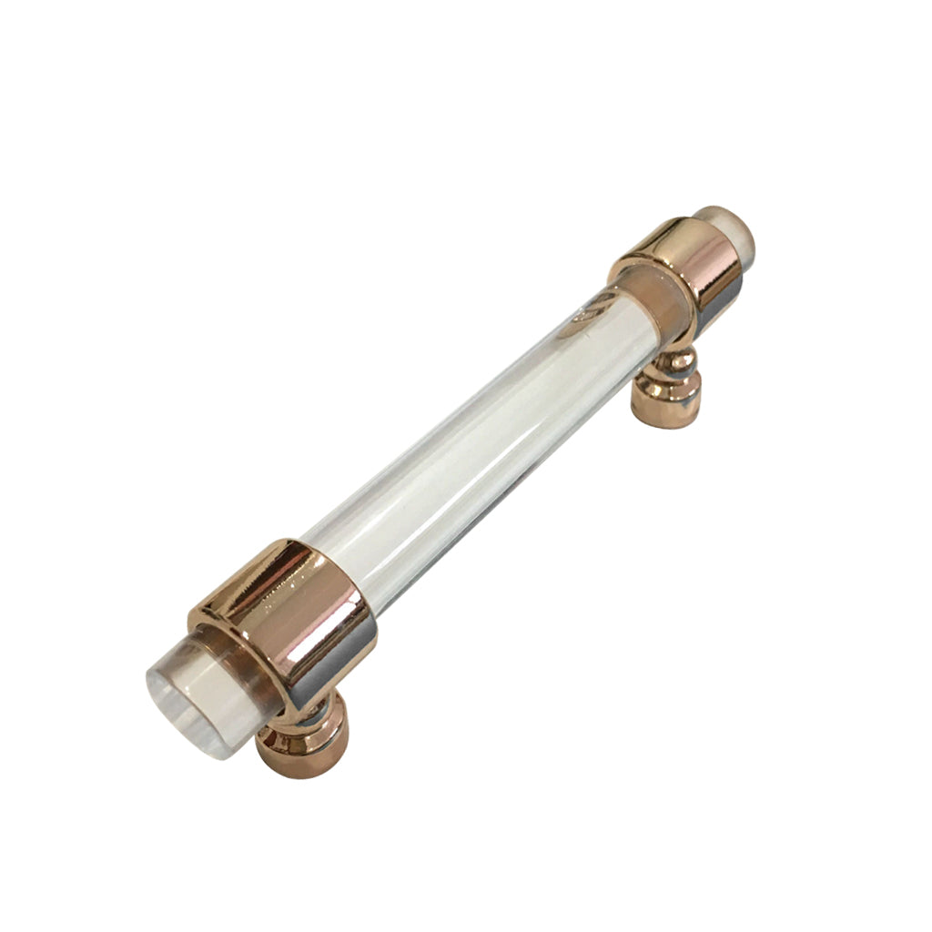 Maxbell Acrylic Connecting Rod Bar for Door Handle Drawer Pull Knob Rose Gold 120mm
