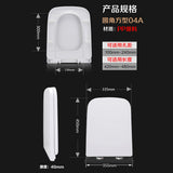 Maxbell Toilet Seat Lid Closed Front Soft Slow Close Cover Replacement Square Shape