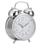 Maxbell Twin Bell Alarm Clock Dial, Backlight, Battery Operate Loud Alarm Clock Silver