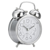 Maxbell Twin Bell Alarm Clock Dial, Backlight, Battery Operate Loud Alarm Clock Silver