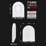 Maxbell Toilet Seat Lid Closed Front Soft Slow Close Cover Replacement U Shape