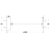 Maxbell 3-meters Retractable Clothesline Adjustable Clothes Drying Line  White