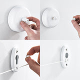 Maxbell 3-meters Retractable Clothesline Adjustable Clothes Drying Line  White