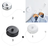 Maxbell 3-meters Retractable Clothesline Adjustable Clothes Drying Line  White