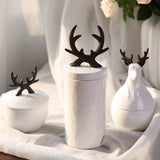 Maxbell Antlers Portable Home Kitchen Storage Container Jar with Lid for Coffee Tea