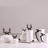 Maxbell Antlers Portable Home Kitchen Storage Container Jar with Lid for Coffee Tea