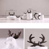 Maxbell Antlers Portable Home Kitchen Storage Container Jar with Lid for Coffee Tea