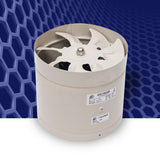 Maxbell Metal Inline Duct Fan Booster Exhaust Blower Air Cooling Vent  8inch_White