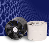 Maxbell Metal Inline Duct Fan Booster Exhaust Blower Air Cooling Vent  8inch_White