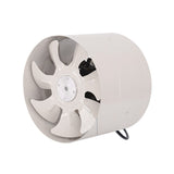 Maxbell Metal Inline Duct Fan Booster Exhaust Blower Air Cooling Vent  8inch_White