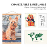 Maxbell Magnet Wooden Picture Frame DIY Photo Poster Painting Hanger 30cm Ramin Wood