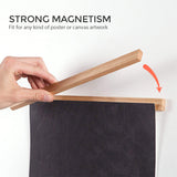Maxbell Magnet Wooden Picture Frame DIY Photo Poster Painting Hanger 30cm Ramin Wood