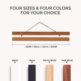 Maxbell Magnet Wooden Picture Frame DIY Photo Poster Painting Hanger 30cm Ramin Wood