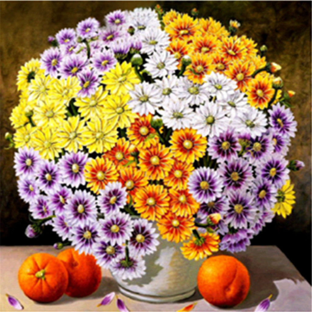 Maxbell 5D DIY Diamond Paintings Embroidery Cross Craft Stitch Colorful Flower