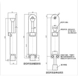 Maxbell Kick Down Foot Operated Door Stop Zinc Alloy Stopper Prop Stay Silver