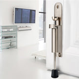 Maxbell Kick Down Foot Operated Door Stop Zinc Alloy Stopper Prop Stay Silver