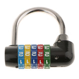 Maxbell Zinc Alloy 5 Dial Digit Combination Padlock Travel Code Password Lock Black