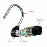 Maxbell Zinc Alloy 5 Dial Digit Combination Padlock Travel Code Password Lock Black