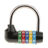 Maxbell Zinc Alloy 5 Dial Digit Combination Padlock Travel Code Password Lock Black