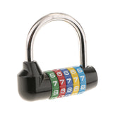 Maxbell Zinc Alloy 5 Dial Digit Combination Padlock Travel Code Password Lock Black