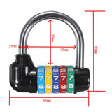 Maxbell Zinc Alloy 5 Dial Digit Combination Padlock Travel Code Password Lock Black