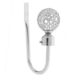 Maxbell Fashionable Hollowed-Out Design U Shape Curtain Tieback Hook Silver