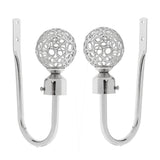Maxbell Fashionable Hollowed-Out Design U Shape Curtain Tieback Hook Silver