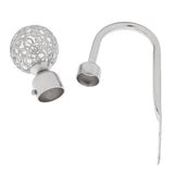 Maxbell Fashionable Hollowed-Out Design U Shape Curtain Tieback Hook Silver