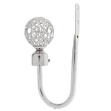 Maxbell Fashionable Hollowed-Out Design U Shape Curtain Tieback Hook Silver
