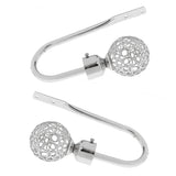 Maxbell Fashionable Hollowed-Out Design U Shape Curtain Tieback Hook Silver
