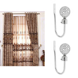 Maxbell Fashionable Hollowed-Out Design U Shape Curtain Tieback Hook Silver