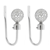 Maxbell Fashionable Hollowed-Out Design U Shape Curtain Tieback Hook Silver