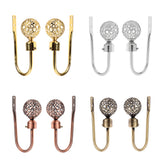 Maxbell Fashionable Hollowed-Out Design U Shape Curtain Tieback Hook Copper