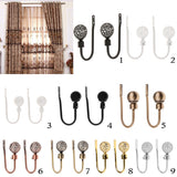 Maxbell Fashionable Hollowed-Out Design U Shape Curtain Tieback Hook Copper