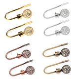 Maxbell Fashionable Hollowed-Out Design U Shape Curtain Tieback Hook Copper
