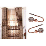 Maxbell Fashionable Hollowed-Out Design U Shape Curtain Tieback Hook Copper