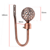 Maxbell Fashionable Hollowed-Out Design U Shape Curtain Tieback Hook Copper