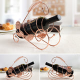 Maxbell Retor Metal Red Wine Rack Champagne Bottle Holder Storage Shelf Pink Golden