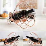 Maxbell Retor Metal Red Wine Rack Champagne Bottle Holder Storage Shelf Pink Golden