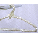 Maxbell 30cm Pearl Beaded Clothes Hanger Coat Trouser Dress Pants Hook Holder White