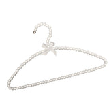 Maxbell 30cm Pearl Beaded Clothes Hanger Coat Trouser Dress Pants Hook Holder White