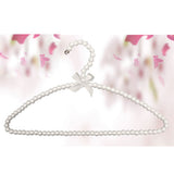 Maxbell 30cm Pearl Beaded Clothes Hanger Coat Trouser Dress Pants Hook Holder White