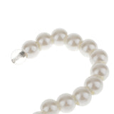 Maxbell 30cm Pearl Beaded Clothes Hanger Coat Trouser Dress Pants Hook Holder White