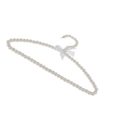 Maxbell 30cm Pearl Beaded Clothes Hanger Coat Trouser Dress Pants Hook Holder White