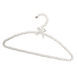 Maxbell 30cm Pearl Beaded Clothes Hanger Coat Trouser Dress Pants Hook Holder White
