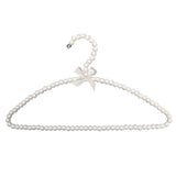 Maxbell 30cm Pearl Beaded Clothes Hanger Coat Trouser Dress Pants Hook Holder White