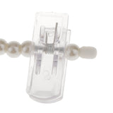 Maxbell 30cm Pearl Beaded Clothes Pants Hanger Trousers Dress Holder with Clip White