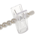 Maxbell 30cm Pearl Beaded Clothes Pants Hanger Trousers Dress Holder with Clip White